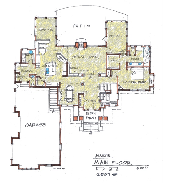 Preliminary floor plan for a Wisconsin home