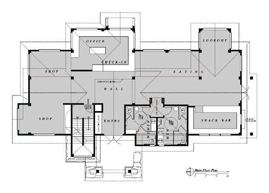 Mines Golf Course Clubhouse main floor plan