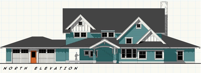 Private Residence north side elevation
