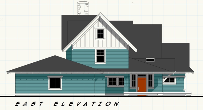 Private Residence east side elevation