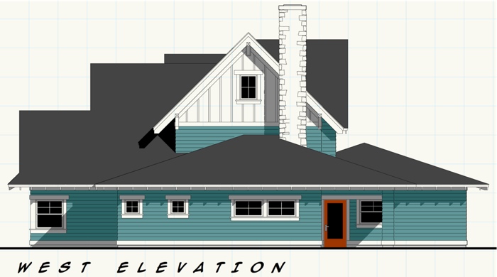Private Residence west side elevation